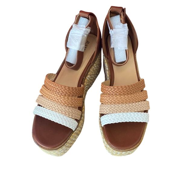 Retro Vibes Espadrille Platform Sandals Womens 9 Wedge Heel Open Toe Ladies NEW - Picture 8 of 10